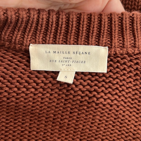 SEZANE TITOUAN CARDIGAN CHOCOLATE SIZE S - Picture 12 of 14